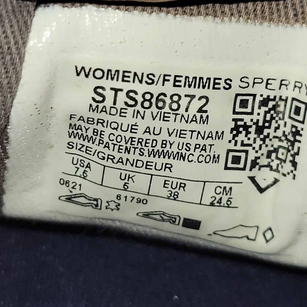 Sperry Top-Sider Gray‎ Crest Boat Canvas Deck Shoes  Womens Size 7.5